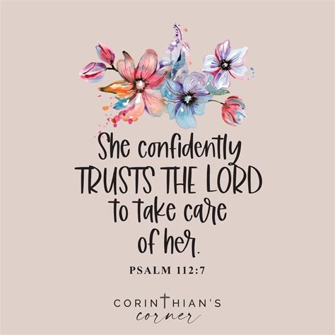 She trusts. It's great to