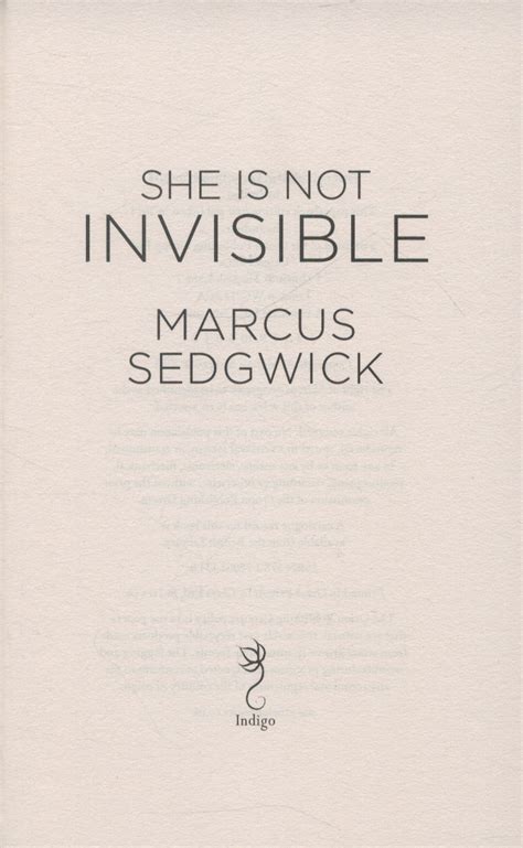 Download She Is Not Invisible By Marcus Sedgwick