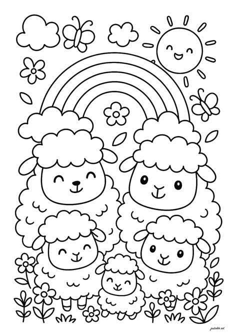 Sheep And Lamb Coloring Pages