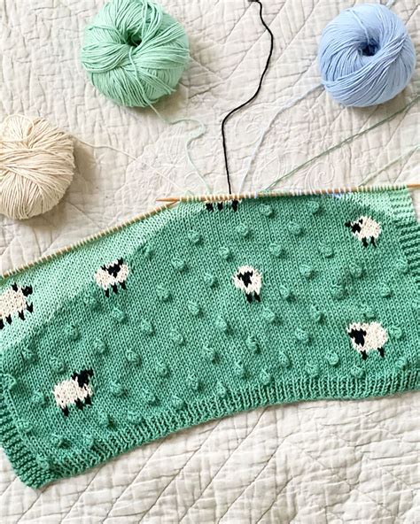 Sheep baby blanket pattern.  All organic cotton.  It has only a few simple techniqu...