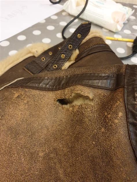 Sheepskin Jacket Repair With Leather Patches - YouTube