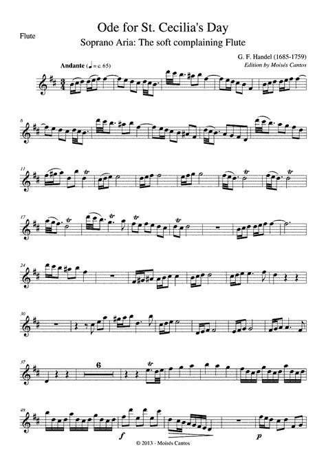 Sheet Music : Ode On St Cecilia