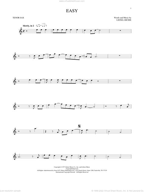 Sheet Music for Tenor Saxophone Book 4