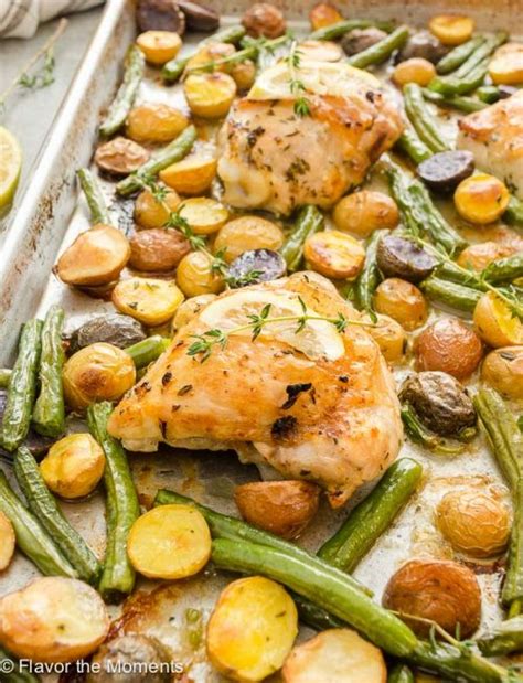 Sheet Pan Chicken Thighs - Flavor the Moments