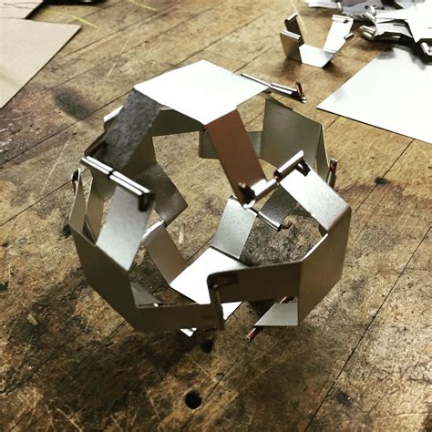 Sheet metal form making and design experiments RISD ID studio Metal