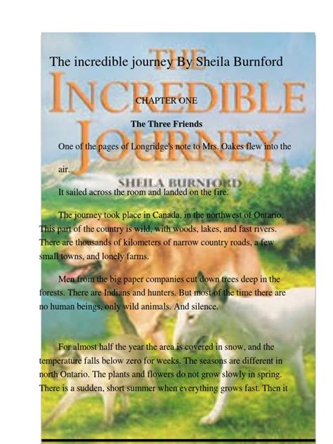 Sheila burnford informational text pdf