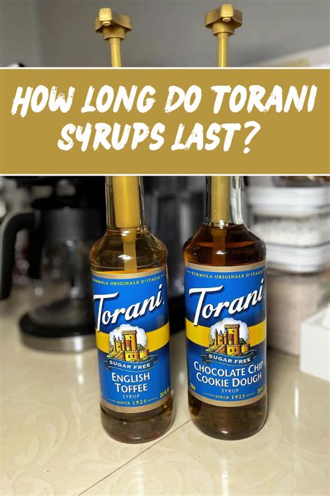 Shelf life and storage Torani