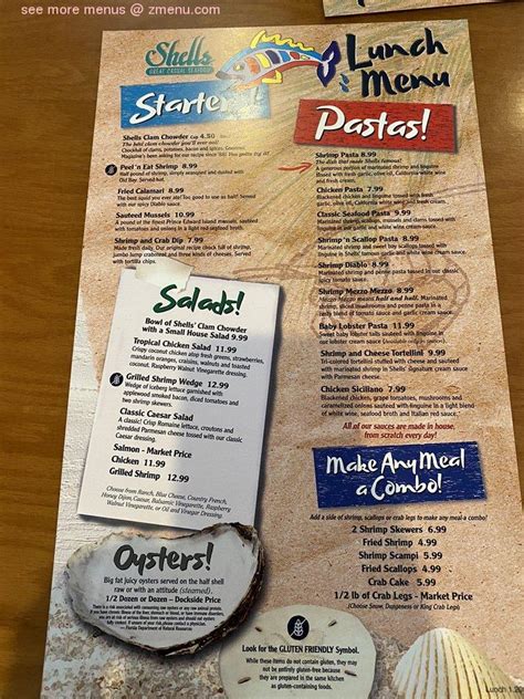 Shells Seafood Restaurant menu - Tampa FL 33609 - (877) 585 …