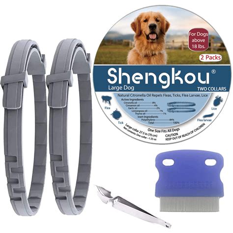 ShengKou Dog Collar Natural Essential Oil Repels Fleas and Ticks