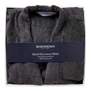 Sheridan Quickdry L/XL Robe (Gift Box) Graphite