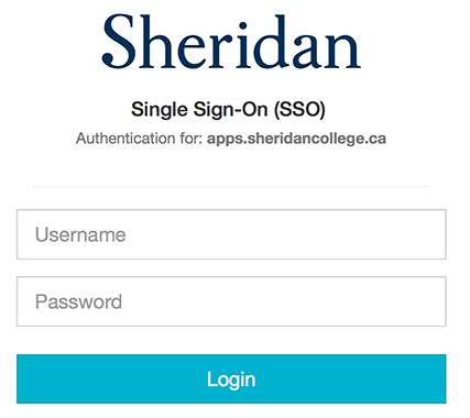 Sheridan Secure Login