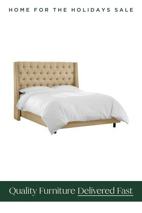 Sheridan Upholstered Wingback Bed - Pinterest