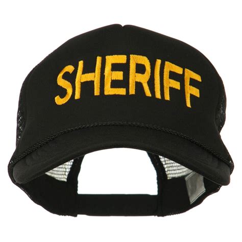 Sheriff Embroidered Foam Front Mesh Back Cap - Royal