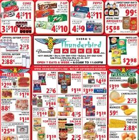 Sherms weekly ad. Sherm's Meat Bonanza Sale starts tomorrow, April 7th & goes through Friday, April 8th, at Sherm's Thunderbird in Roseburg and Klamath Falls. Be sure to stop in and take advantage of these low prices on many of your favorite cuts of meat. 
