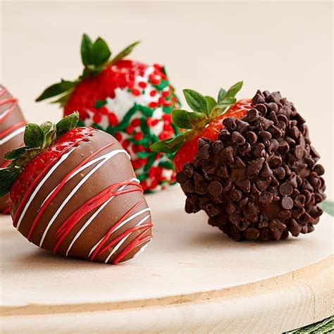 Sherris berries. Product Details. Gourmet dipped berries don’t get fancier than this. Fresh strawberries, hand-dipped in rich, chocolaty confection and decorated with crunchy bits of toffee, chocolate chips, and drizzle. It’s a treat for the taste buds they won’t soon forget! 12-count box includes 4 each of the following; 24-count includes 8 each of the ... 