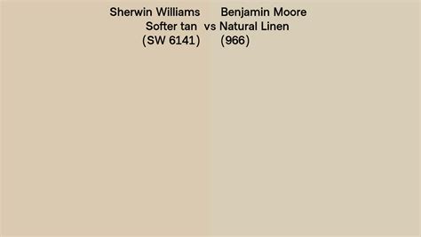 Sherwin Williams Natural linen vs Softer tan side by side comparison