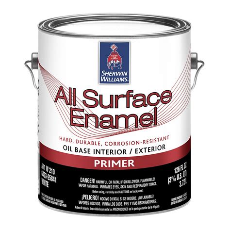 Sherwin williams oil primer. Application. Stir primer thoroughly before and during use. Apply with a premium-quality polyester brush, roller or airless sprayer. If applying by sprayer, back-roll or back-brush to work primer into the surface. Apply a liberal coat of primer uniformly, working well into the surface. Apply at temperatures above 35°F. 