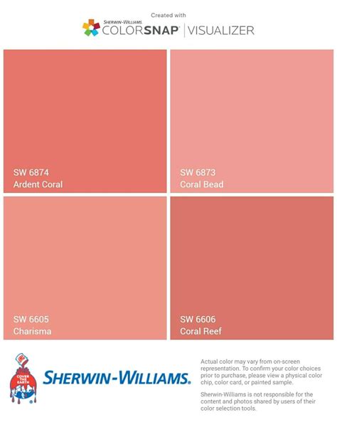 Faint Coral paint color SW 6329 by Sherwin-Williams. View interior and exterior paint colors and color palettes. Get design inspiration for painting projects. Close [] ... Your Sherwin-Williams account number that you received from your local store rep. Your business address and contact information.