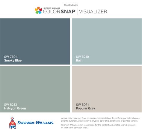 Sherwin williams smoky blue coordinating colors. Make Your Inspiration a Reality. Book Your FREE Virtual Consult with a Color Expert. SW 7039 Virtual Taupe paint color by Sherwin-Williams is a Neutral paint color used for interior and exterior paint projects. Visualize, coordinate, and order color samples here. 