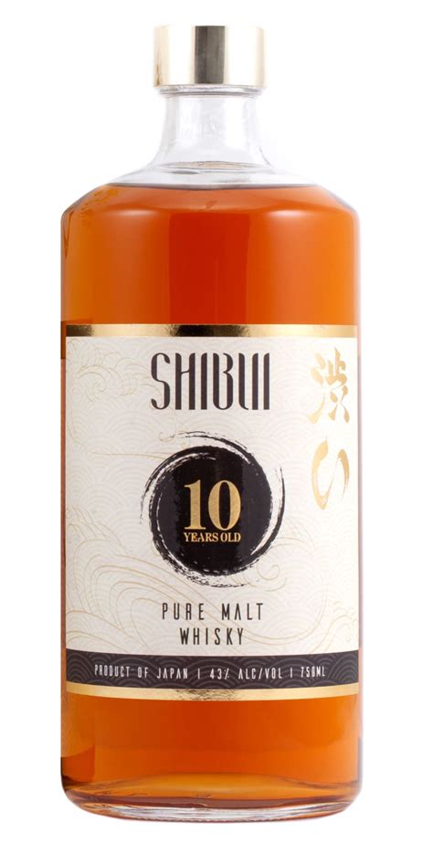 Shibui whiskey. Detailed Description. Shibui Pure Malt 10 Year is a 100% malted barley whisky produced in Japan from both a Japanese malt whisky and a Scottish Lowlands malt whisky. It is matured in three types of barrels for a total of 10 years: ex-bourbon, oloroso sherry and mizunara oak casks.Shibui Pure Malt 10 Year is a 100% malted barley whisky produced ... 