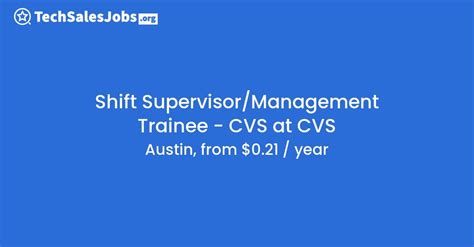 Shift Supervisor Management Trainee Job Austin Texas …