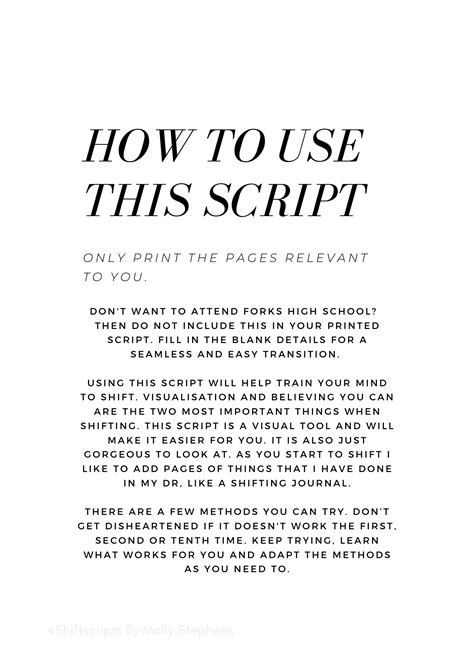 Shifting Script TWILIGHT Desired Reality Shifting Script Etsy Australia