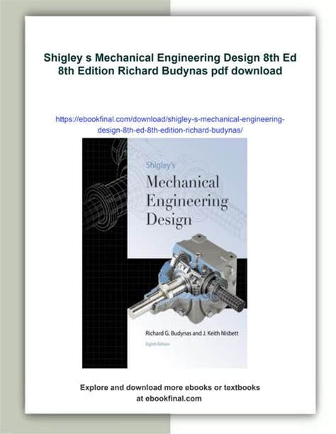 Shigley39s Mechanical Engineering Design 8th Edition