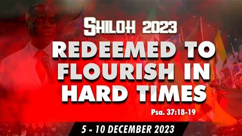 Shiloh 2019 time table.  Date: Tuesday, December 3 - Sunday, December 8, 20...