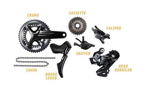 Shimano cues 2x9 groupset.  The Revolt 2 has higher gearing, while the Checkpoint ALR Shima...