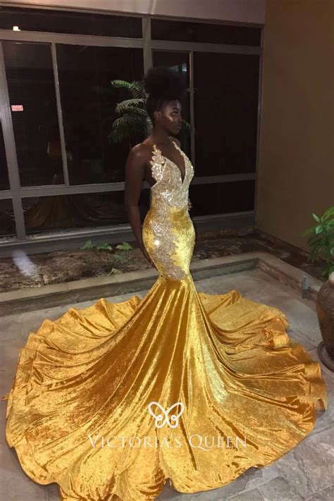 2024 Shimmering in the Spotlight: Gold Mermaid Prom Dresses to Make You Feel Like a Queen-marketplaceplus.shop