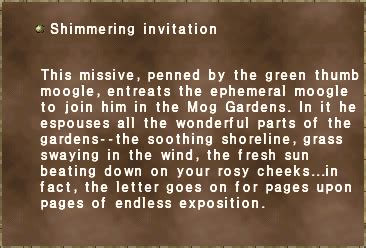 Shimmering invitation FFXIclopedia Fandom