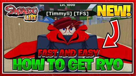 May 4, 2022 · Today I cover how you can get ryo fast in Shindo Life 2022, this is an updated of my How To Get Ryo Fast video from earlier this year for Shindo Life. I hope... .
