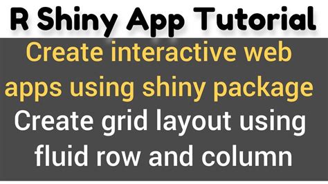 Shiny fluidrow id. Shiny is a package that makes it easy to create interactive...