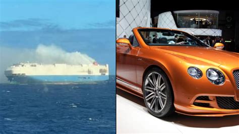 Ship Carrying 189 Bentleys And Over 1,000 Porches On Fire At Sea …