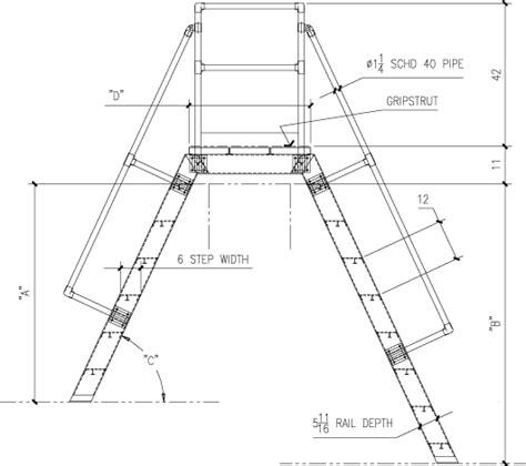 Ship Ladder ANSI Standard Alaco Ladder - Alaco Ladder