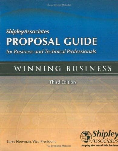 Shipley associates proposal guide for business. - Datensammlung für die kalkulation der kosten und des arbeitszeitbedarfs im haushalt.