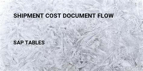 Shipment cost document table in sap.  Shipment cost document flow Table in S...