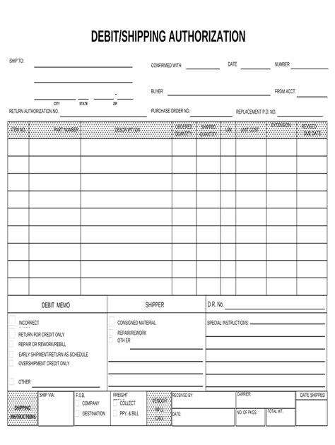 Shipping authorization form Fill out & sign online DocHub