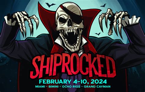 Shiprocked 2024. Setting sail February 4-10, 2024, from Miami to Bimini in The Bahamas, Ocho Rios, Jamaica, and Grand Cayman! 