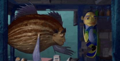 Shocked Sykes reaction gif Shark Tale Know Your Meme