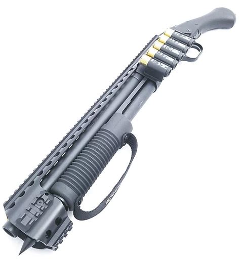 Shockwave 590 accessories. Inside the Mossberg Shockwave 590M. Barrel Length – 15 inches. Overall Length – 27.5 inches. Weight – 6.55 lbs. Caliber – 12 gauge. Capacity – 10 + 1. I love the Ridiculousness of it. The Mossberg Shockwave 590M isn’t a shotgun, it’s just a 12 gauge, pump action firearm. It falls into an odd category of firearm that is basically ... 