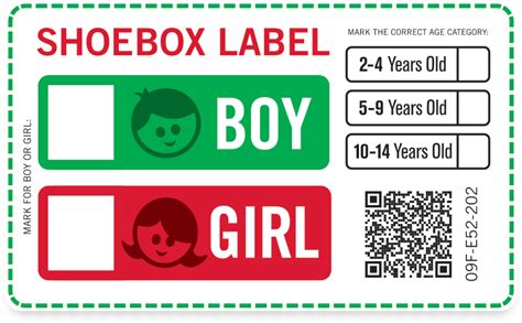 Shoebox Label Options