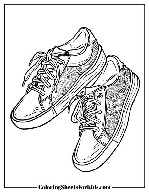Shoes Coloring Shee