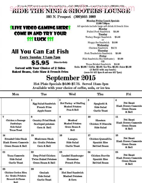 Shooters Lounge menu - Bloomington IL 61704 - (309) …