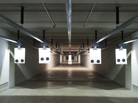 Shooting range indoor. 