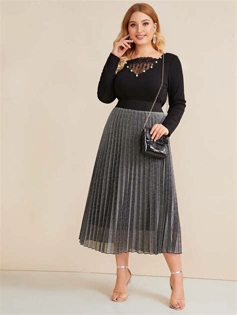 Shop Curve + Plus Size Skirts Plus Size Fashion SHEIN …