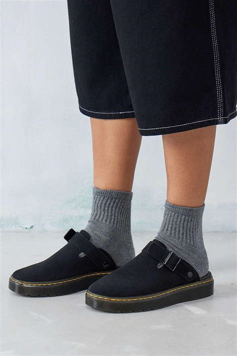 Shop Dr Martens Carlson Suede Mule Black Online