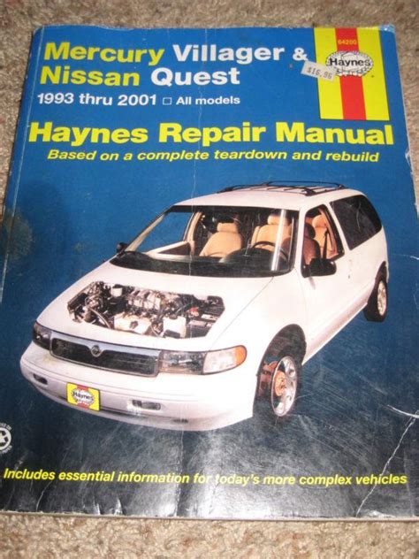 Shop manual 1995 mercury villager nissan quest. - Ge profile induction cooktop user manual.