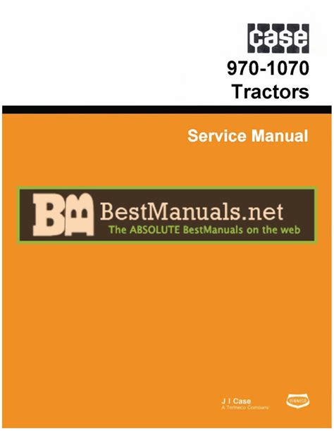 Shop manual for 1070 case tractor. - Manuale del motore marino caterpillar 3126.