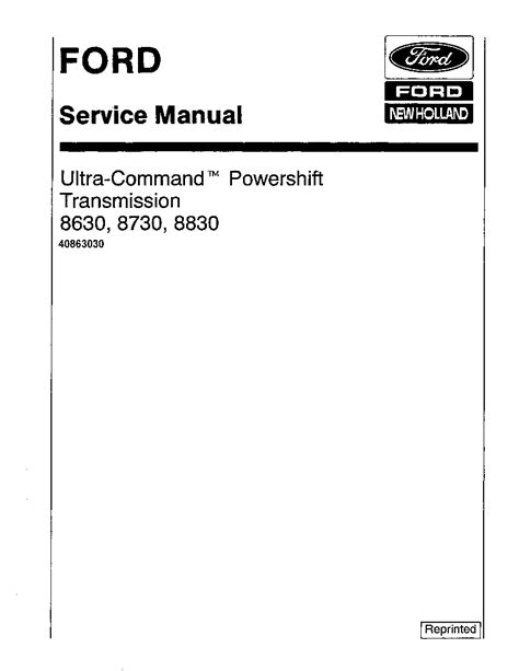 Shop manual for ford 8630 powershift. - Allen bradley tutoriel sur les automates programmables.
